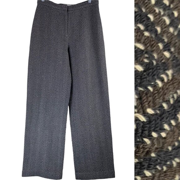 Max Mara Wool Pants Size 14 Straight Leg Trousers Womens 30" Waist 33.5" Inseam - Picture 1 of 5